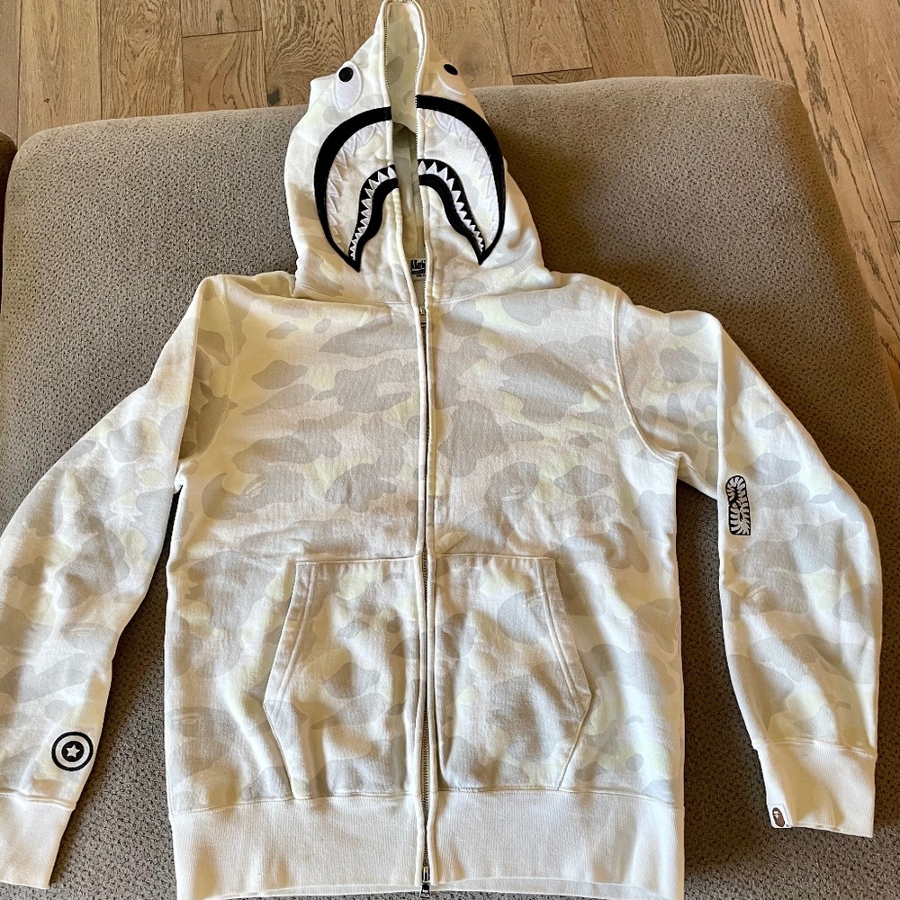 A Bathing Ape Full Zip up Camo SHARK hoodie